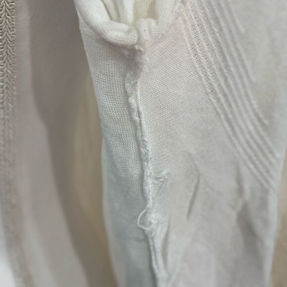White Simply Vera Open Sweater Size L VGUC - Picture 6 of 7
